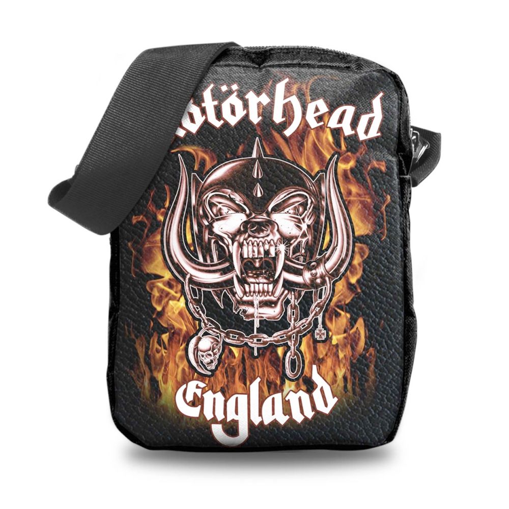 Rocksax Motorhead - England Fire Crossbody tas - Zwart